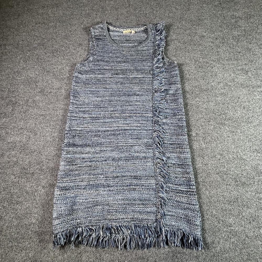 Anthropologie Holding Horses Gray Knit Fringe Sleeveless Sweater Dress Womens S